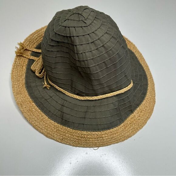 Scala Women’s Hat in Olive‎ and Straw - Picture 4 of 8